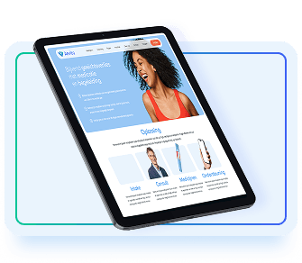 iPad showing intake form